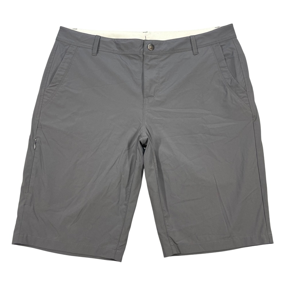 REI Gray Stretch Hiking Cargo Utility Shorts Women 14 Hiking Camping